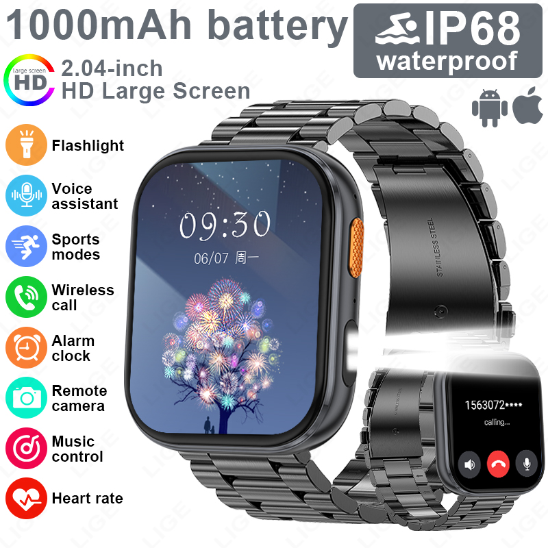 Luxury Watch On Wrist - LIGE New Military Outdoor 1000mAh Smart