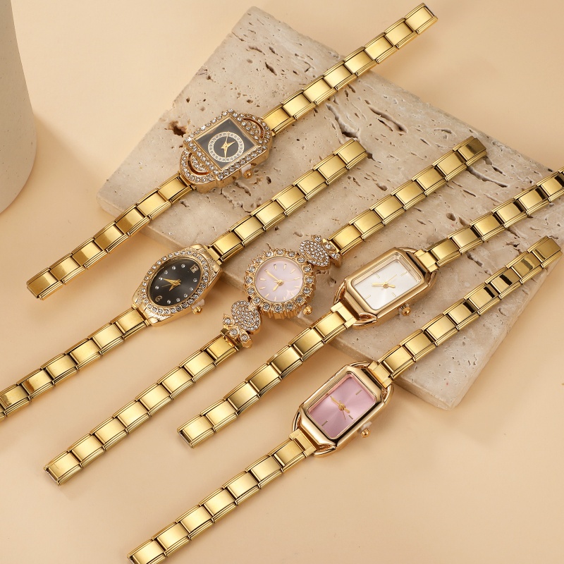 Luxury Watch Makes - Shiny Zircon Square Luxury Watch Bracelet