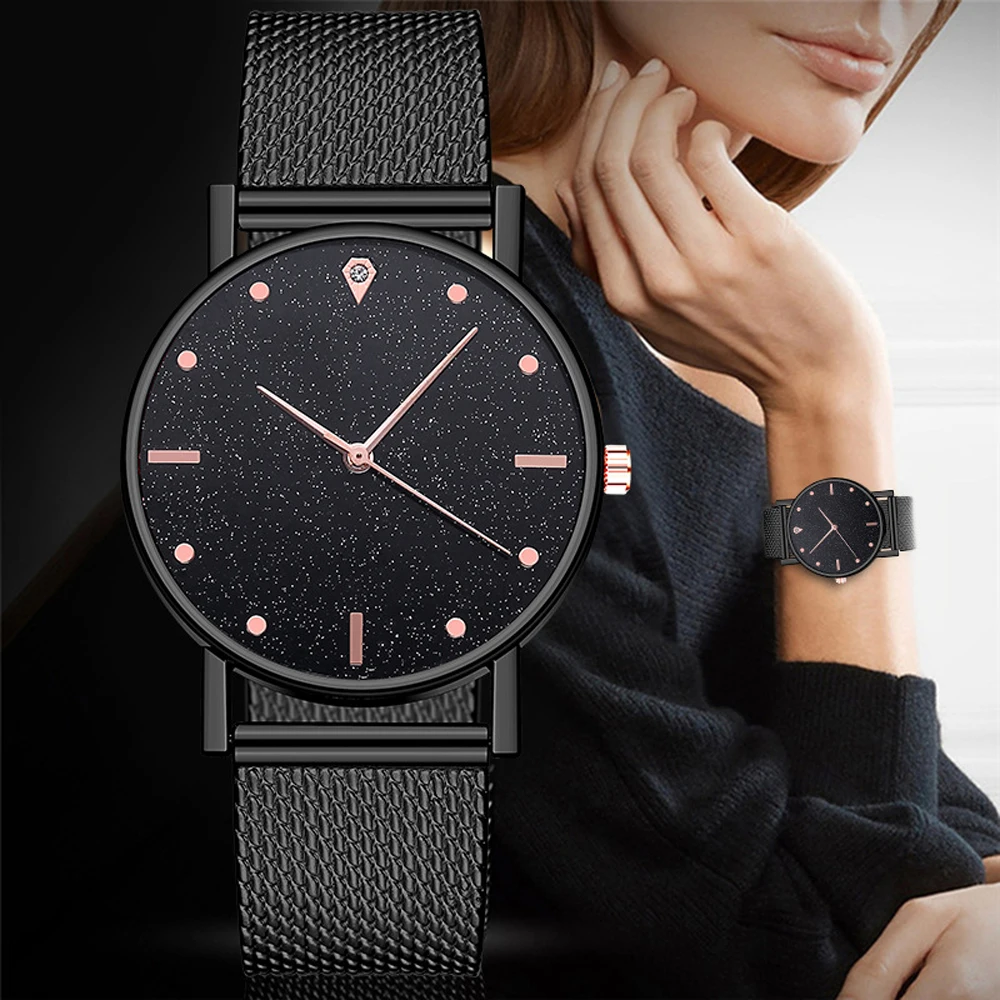 Luxury Watch Gold And Black - 2025 New Simple Silicone Band Women