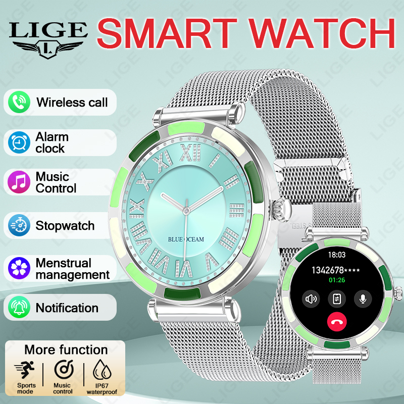 Luxury Watch On Wrist - LIGE Luxury Women Smart Watches 360*360