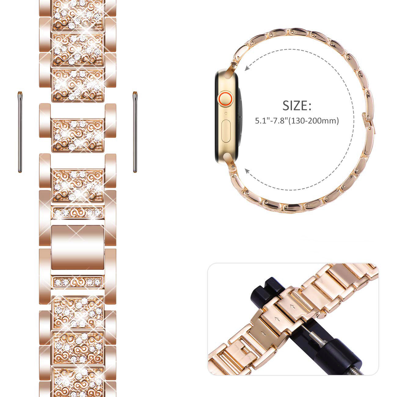 Case+Bling strap for Apple Wat - Luxury Watch Apple Bands recension och pris