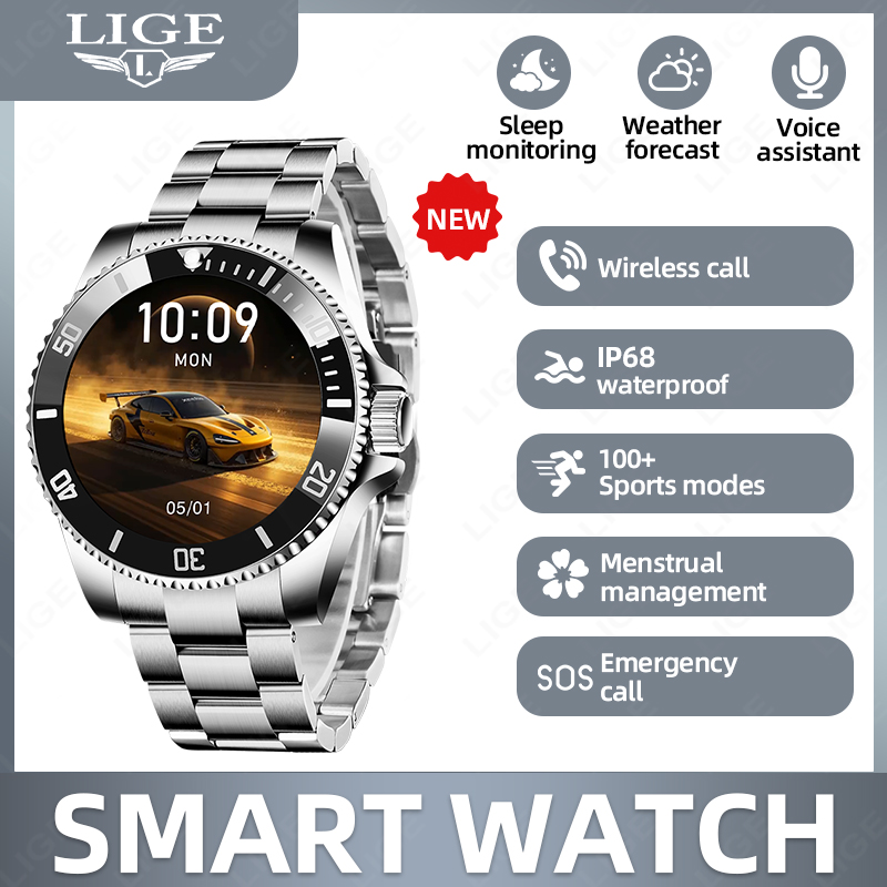 LIGE Business Smart Watch Men  - Luxury Watch On Wrist recension och pris