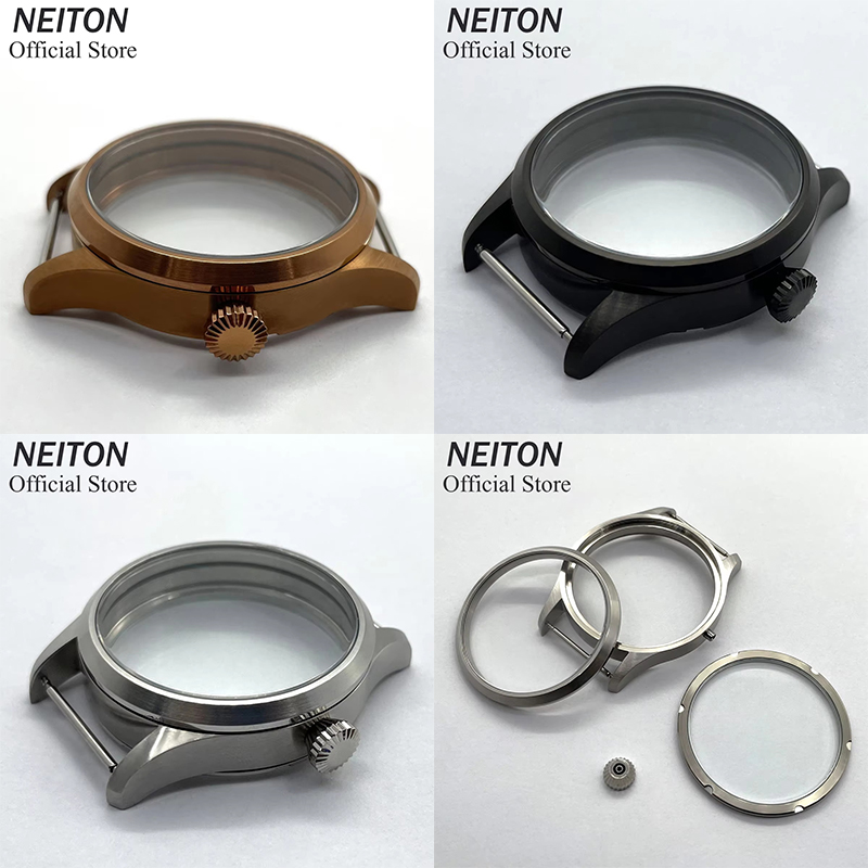 NEITON 42mm Manual Watch Case  - Luxury Watch Black recension och pris