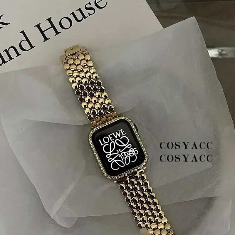 Women Stainless Steel Strap Fo - Luxury Watch Apple Bands recension och pris