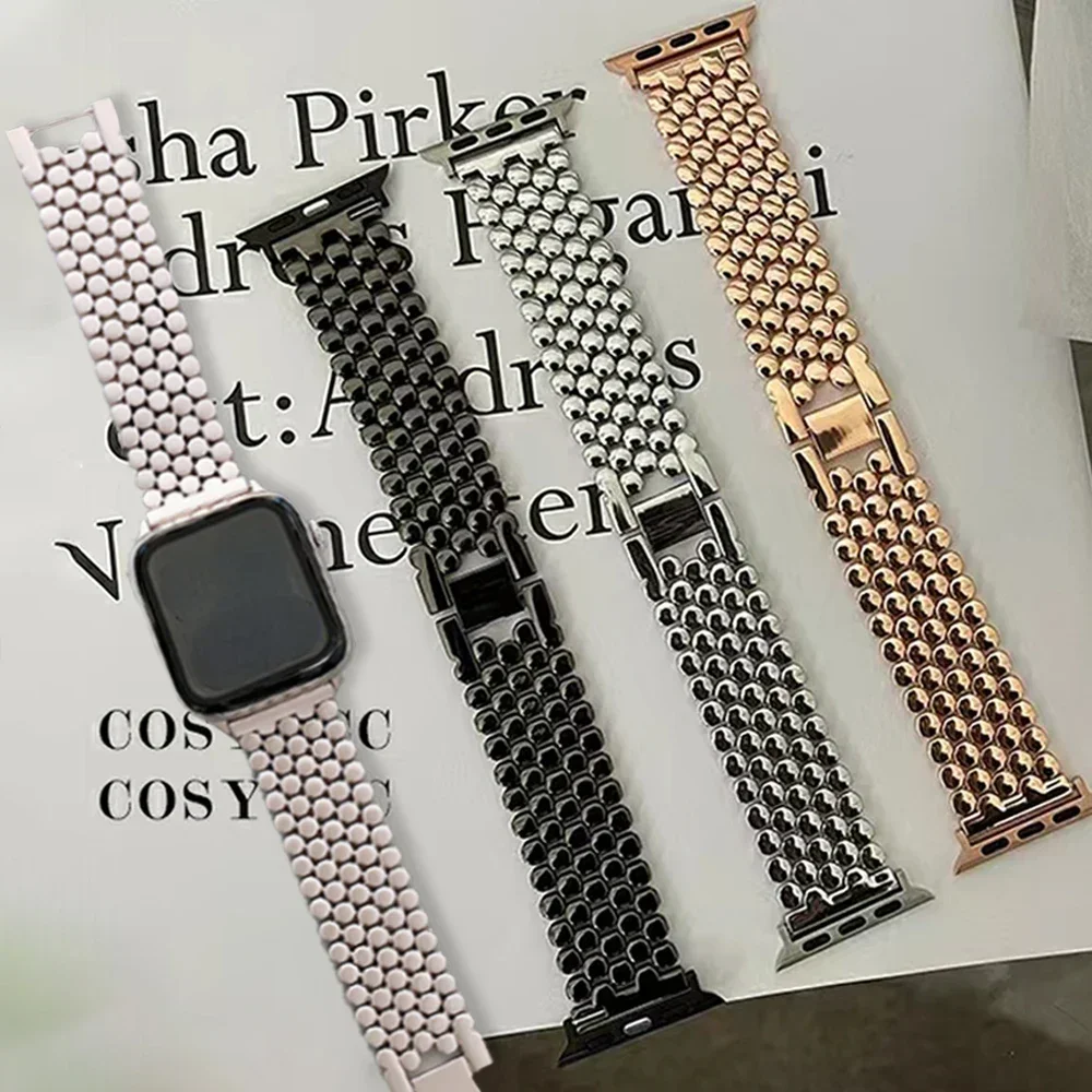 Women Stainless Steel Strap Fo - Luxury Watch Apple Bands recension och pris