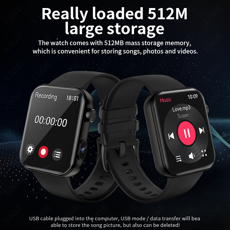 LIGE 512MB Camera Smartwatch 1 - Luxury Watch Makes recension och pris