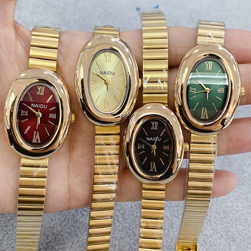 Luxury Brand Gold Oval Women Q - Lux Watch recension och pris