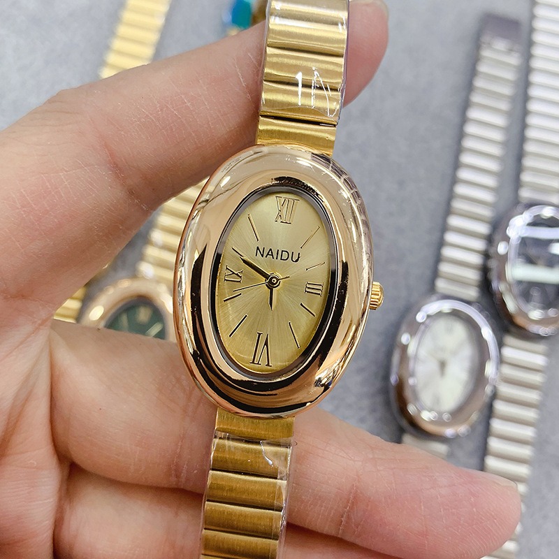 Luxury Brand Gold Oval Women Q - Lux Watch recension och pris