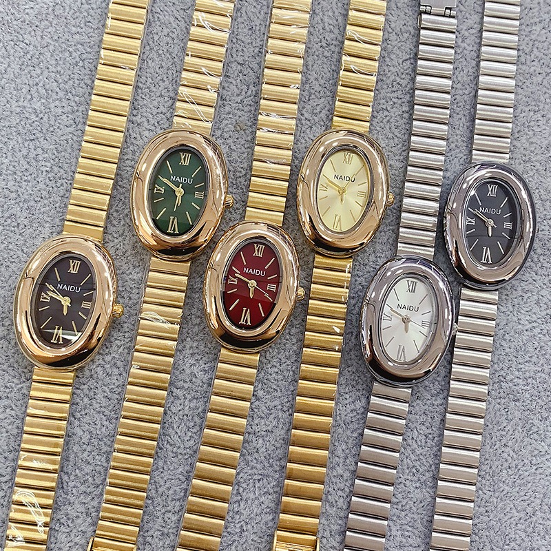Luxury Brand Gold Oval Women Q - Lux Watch recension och pris