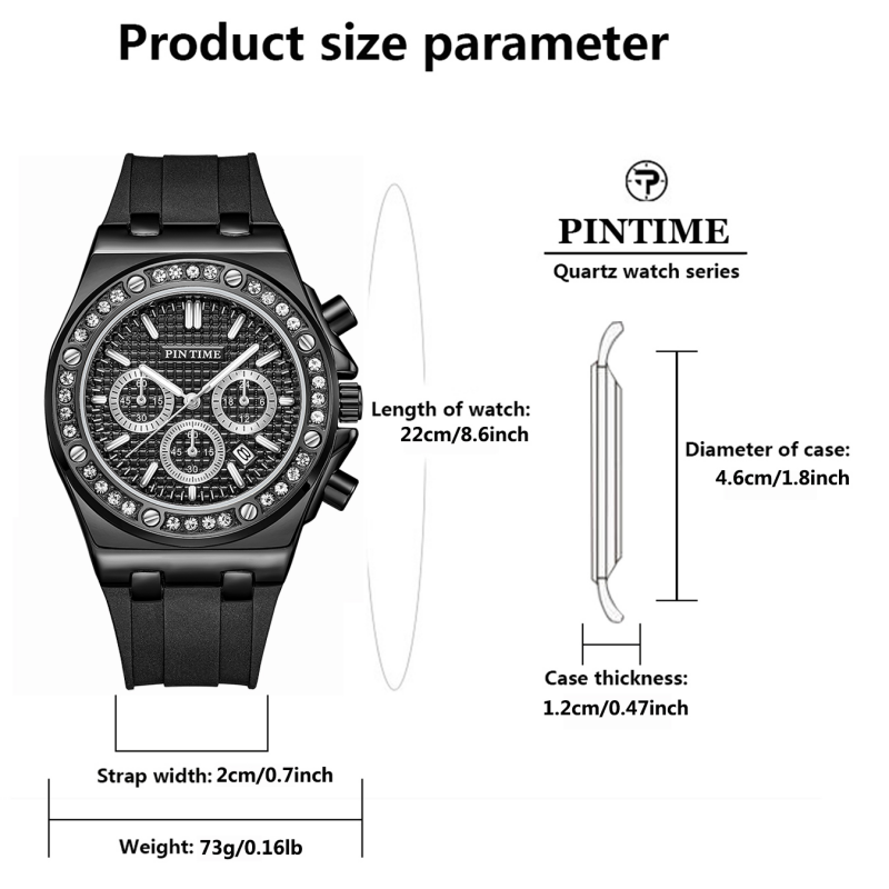 New Women Watch Diamond Bezel  - Luxury Watch Black recension och pris