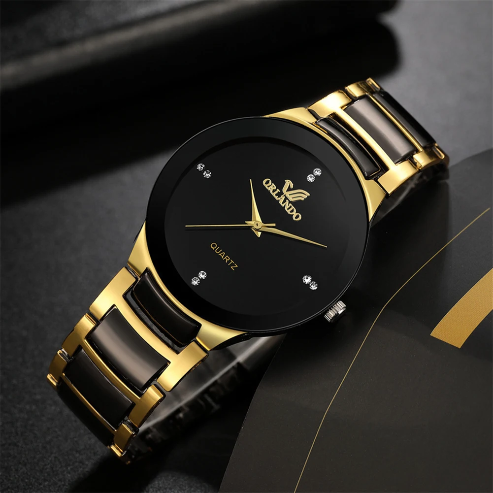 2024 Men Watches Fashion Stain - Luxury Watch Gold And Black recension och pris