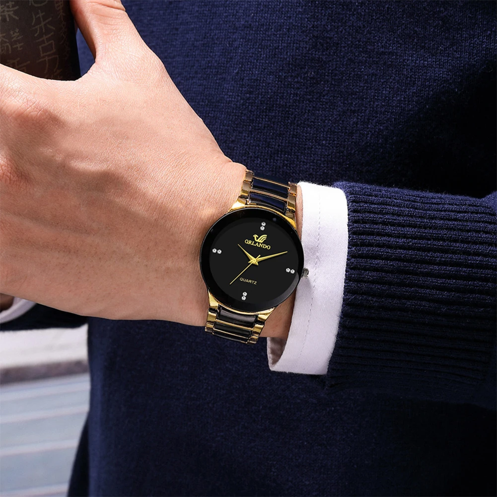 2024 Men Watches Fashion Stain - Luxury Watch Gold And Black recension och pris