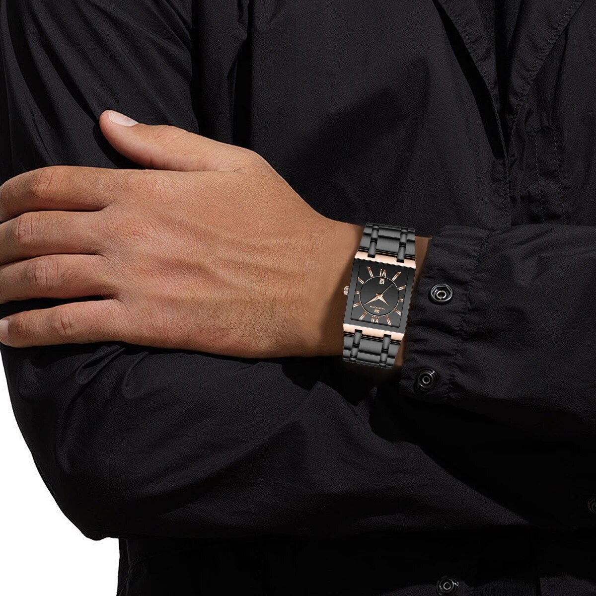 Men Business Watch Simple Desi - Luxury Watch Gold And Black recension och pris