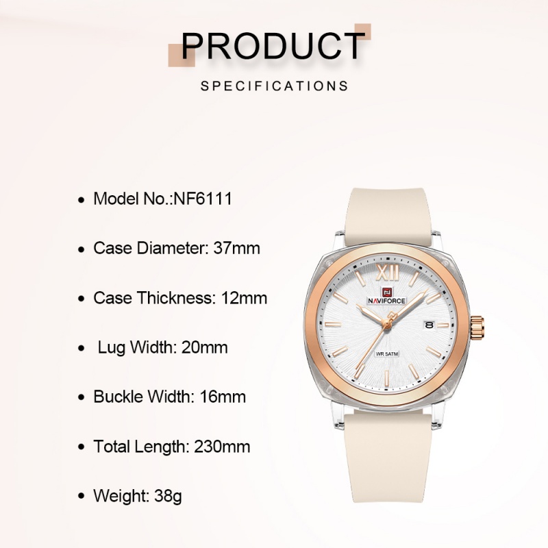 NAVIFORCE Minimalist Style Wom - Luxury Watch Black recension och pris