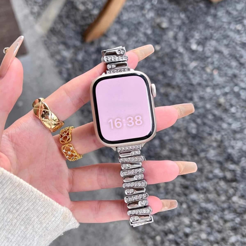 Luxury Sparkly Rhinestone Meta - Luxury Watch Apple Bands recension och pris